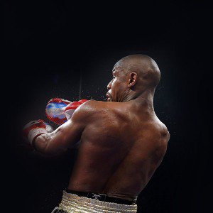 Pacquiao of the Philippines lands a punch against Mayweather, Jr
