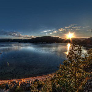 papers.co-mg16-lake-peace-sundown-nature-1-wallpaper