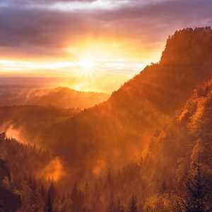 Sunset in Bohemian Switzerland